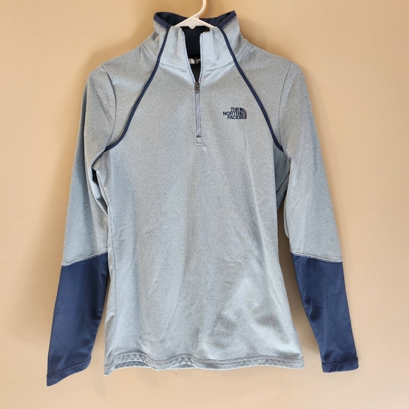 The North Face blue grey quarter zip pullover, women's small NWT - Picture 1 of 5